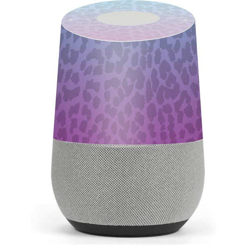 Cheetah Print Purple and Blue Google Home Skin